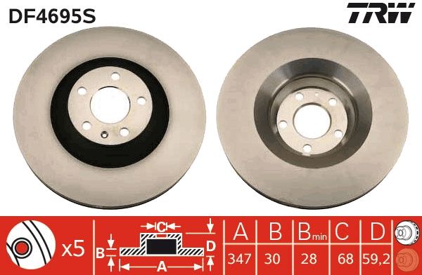 Brake Disc TRW DF4695S