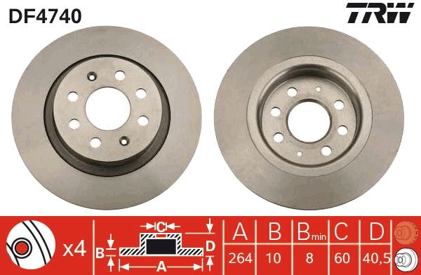 Brake Disc TRW DF4740