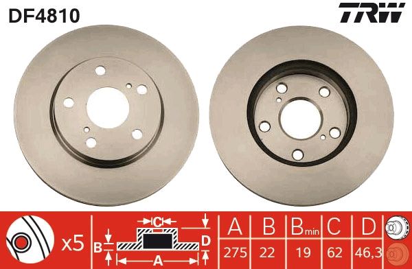 Brake Disc TRW DF4810