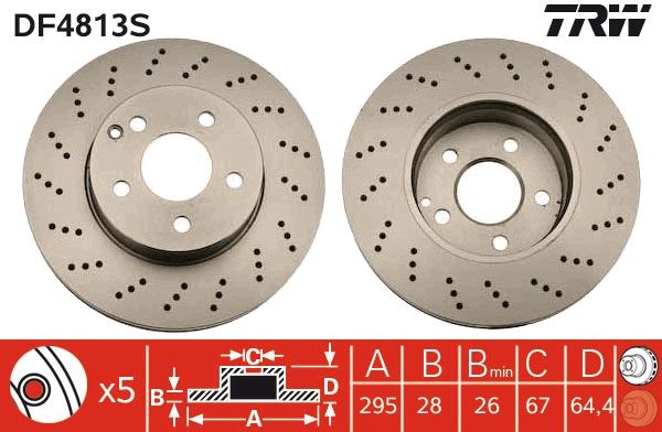 Brake Disc TRW DF4813S