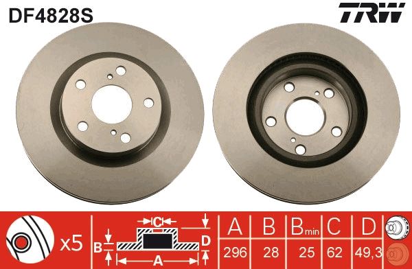 Brake Disc TRW DF4828S