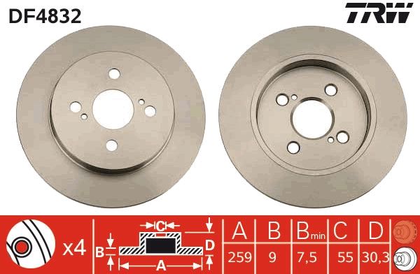 Brake Disc TRW DF4832