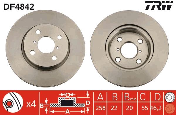 Brake Disc TRW DF4842