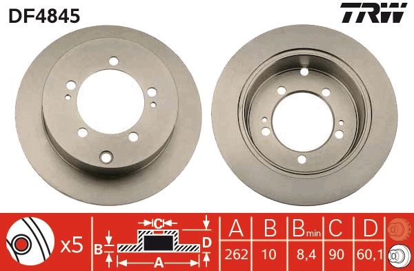 Brake Disc TRW DF4845