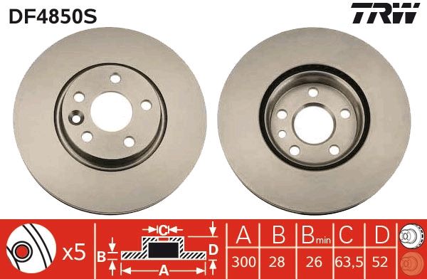 Brake Disc TRW DF4850S