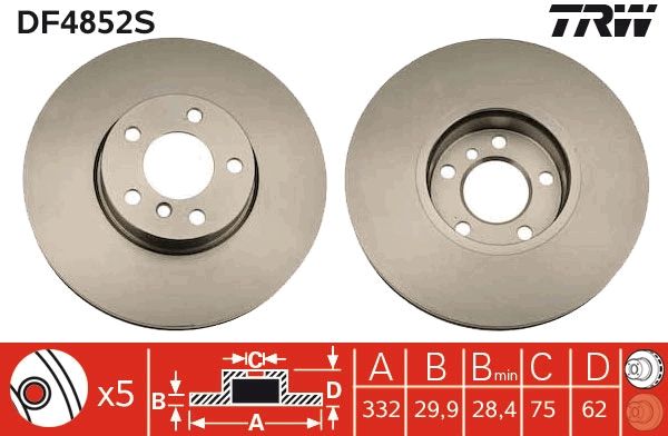 Brake Disc TRW DF4852S