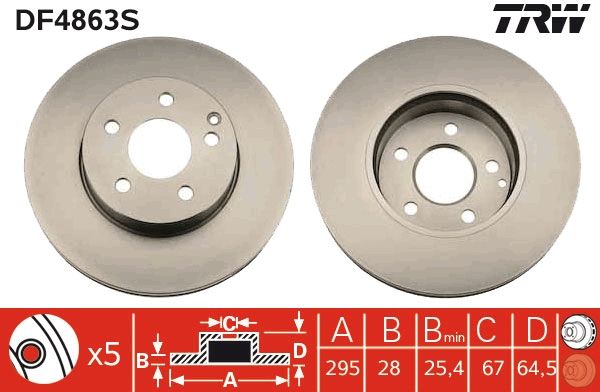 Brake Disc TRW DF4863S