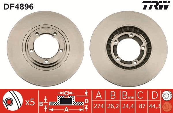 Brake Disc TRW DF4896