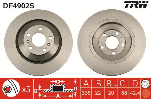 Brake Disc TRW DF4902S