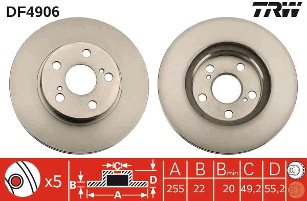 Brake Disc TRW DF4906