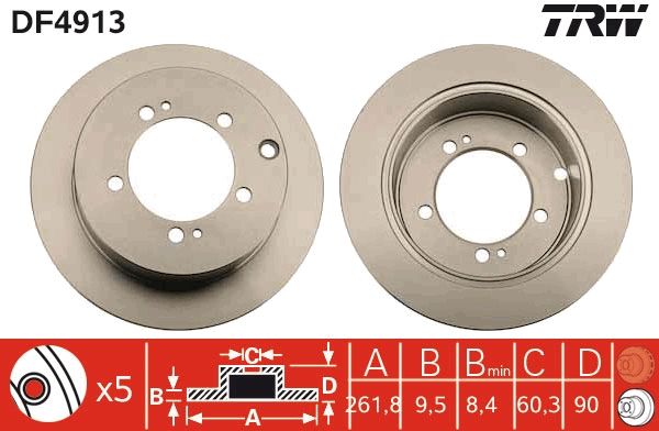 Brake Disc TRW DF4913