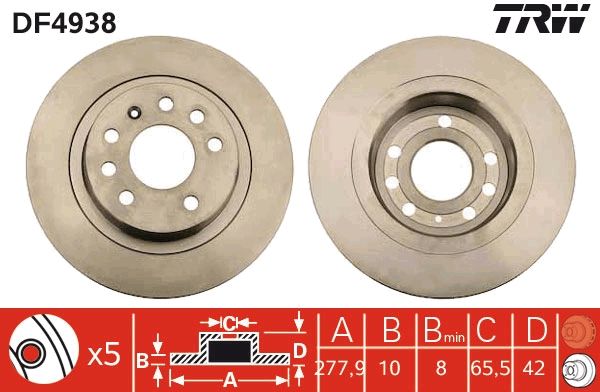 Brake Disc TRW DF4938