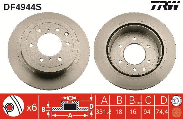 Brake Disc TRW DF4944S