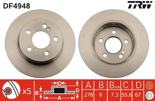 Brake Disc TRW DF4948