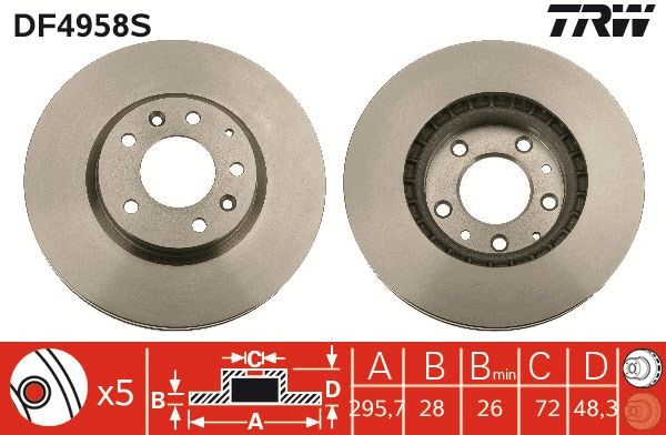 Brake Disc TRW DF4958S