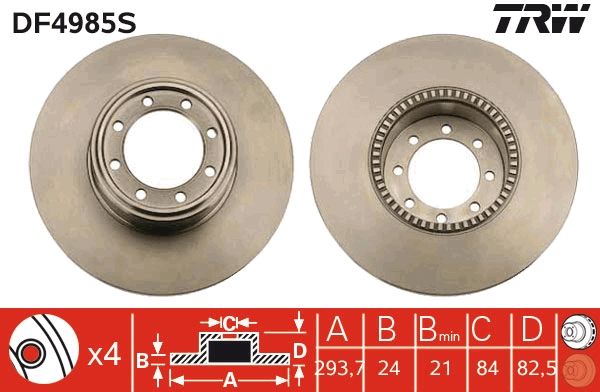 Brake Disc TRW DF4985S