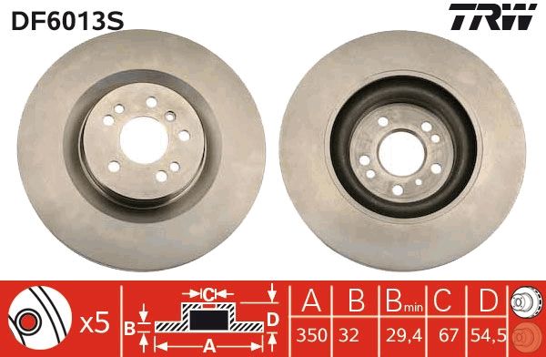 Brake Disc TRW DF6013S