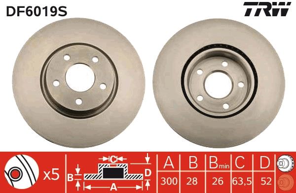 Brake Disc TRW DF6019S