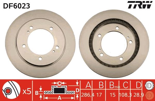 Brake Disc TRW DF6023