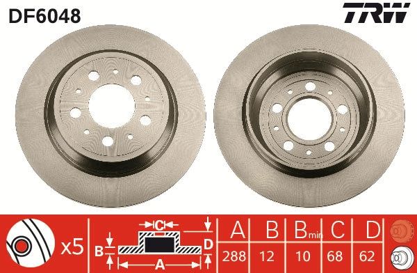 Brake Disc TRW DF6048