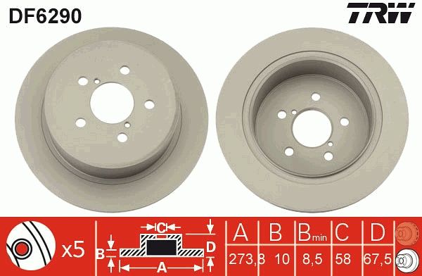 Brake Disc TRW DF6290