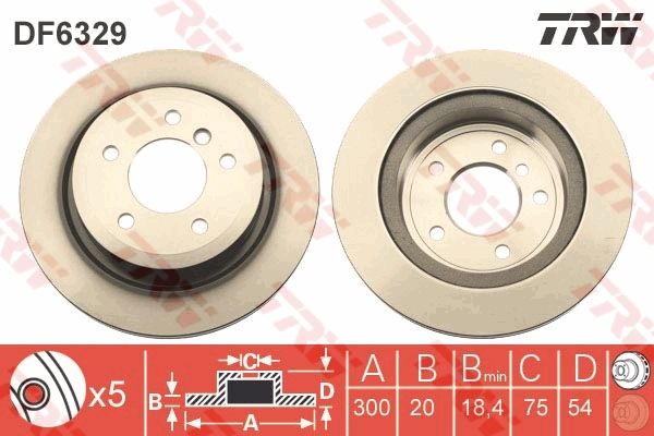Brake Disc TRW DF6329
