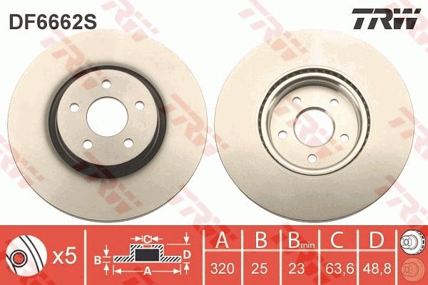 Brake Disc TRW DF6662S