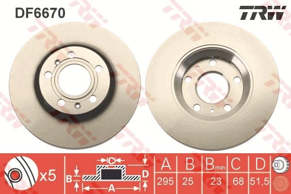 Brake Disc TRW DF6670