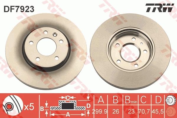 Brake Disc TRW DF7923