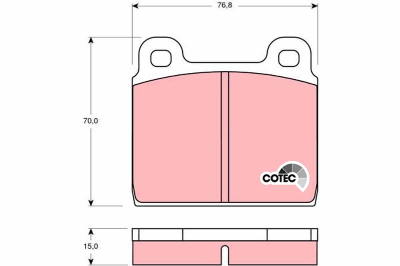 Brake Pad Set, disc brake TRW GDB100