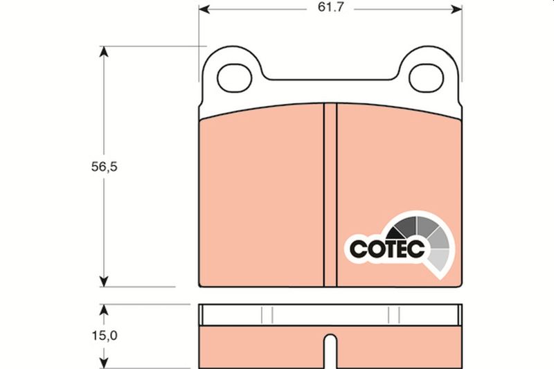 Brake Pad Set, disc brake TRW GDB101