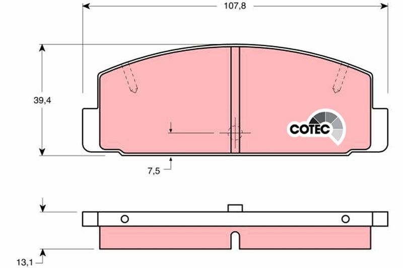 Brake Pad Set, disc brake TRW GDB1027