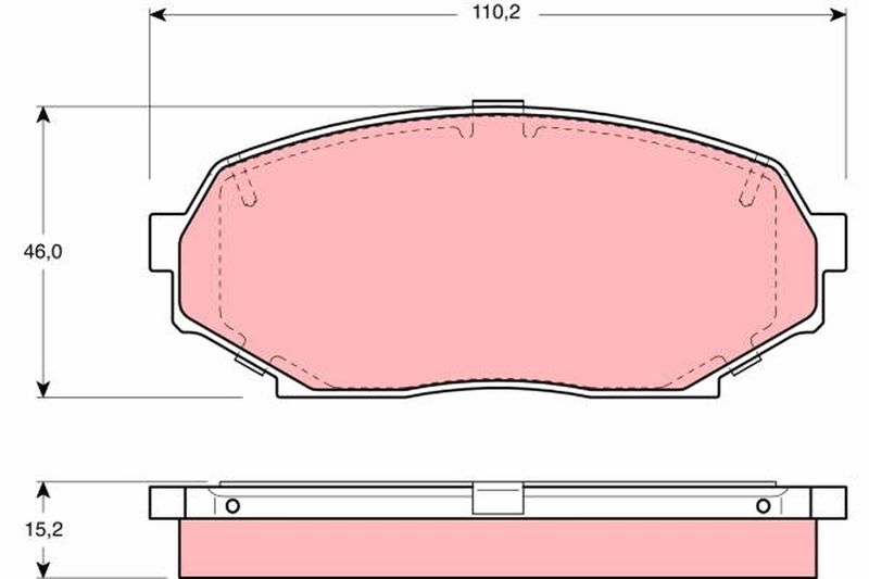 Комплект гальмівних накладок, дискове гальмо TRW GDB1028