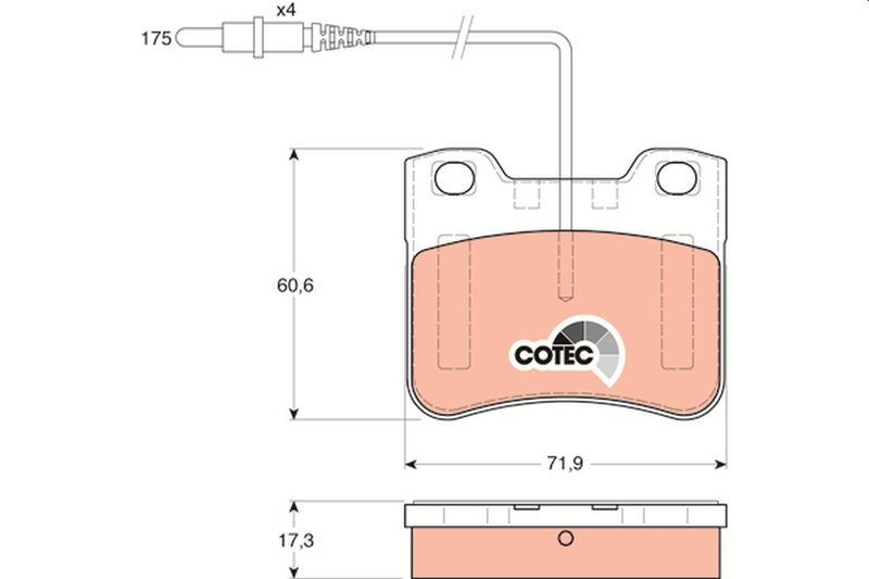 Brake Pad Set, disc brake TRW GDB1031