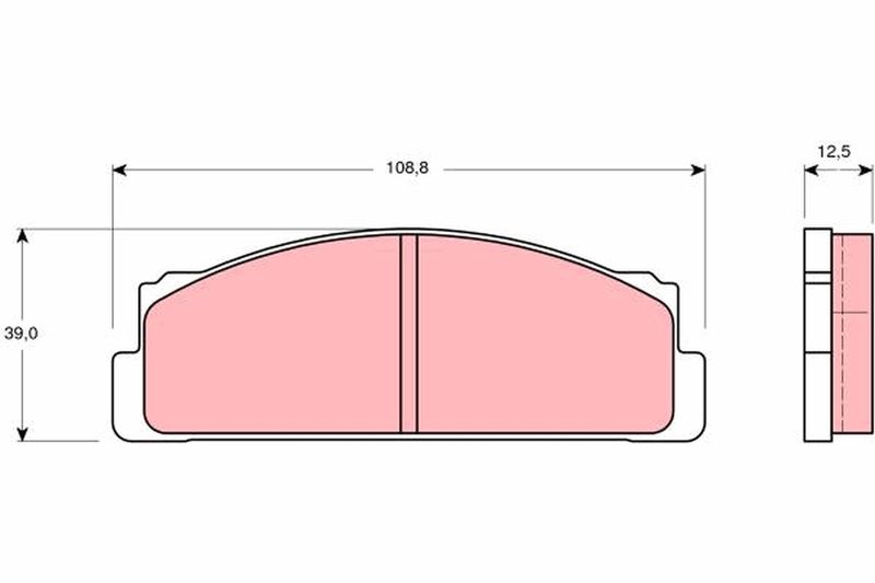 Brake Pad Set, disc brake TRW GDB105