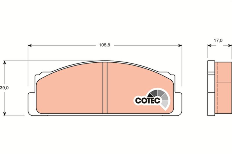 Brake Pad Set, disc brake TRW GDB106