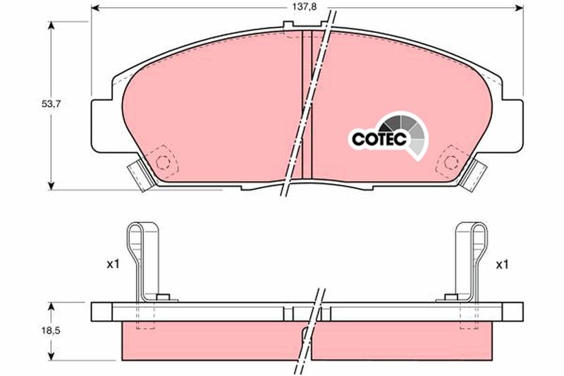 Brake Pad Set, disc brake TRW GDB1061