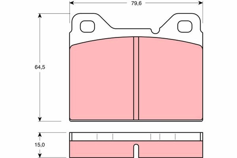 Brake Pad Set, disc brake TRW GDB1065