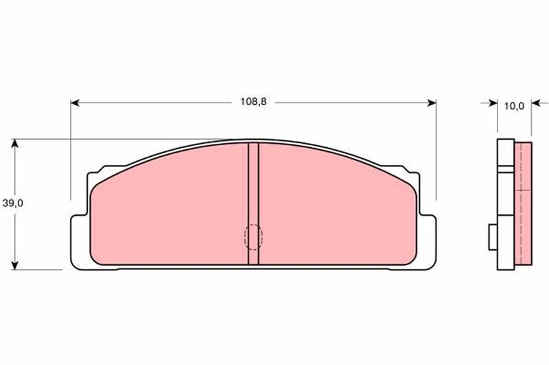 Brake Pad Set, disc brake TRW GDB107