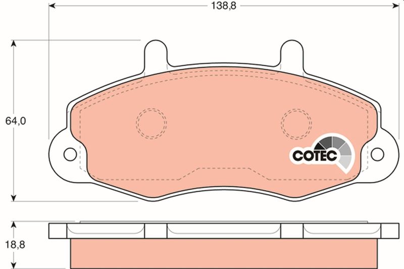 Brake Pad Set, disc brake TRW GDB1084