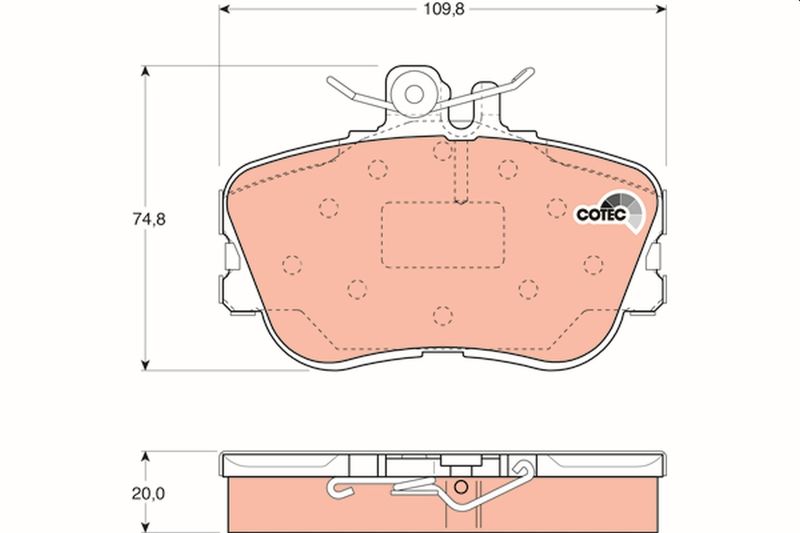 Brake Pad Set, disc brake TRW GDB1094