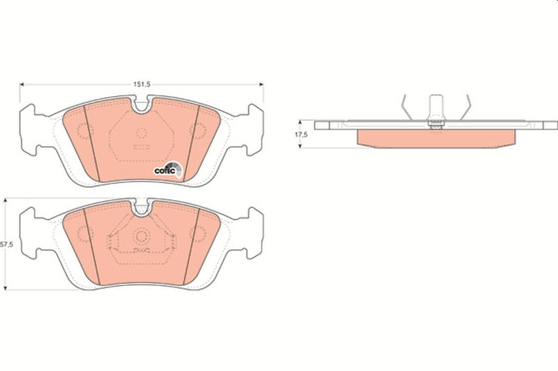 Brake Pad Set, disc brake TRW GDB1100