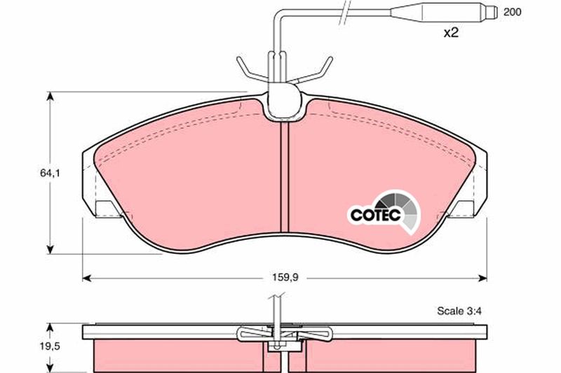 Brake Pad Set, disc brake TRW GDB1106