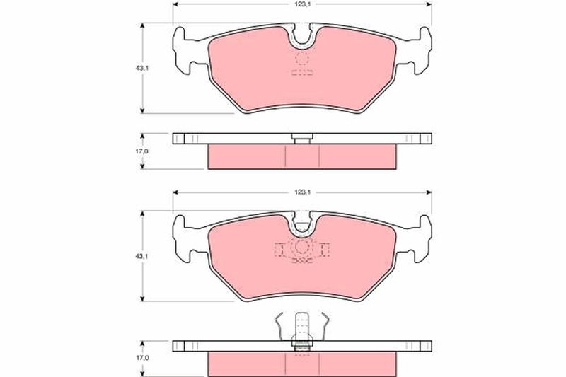 Brake Pad Set, disc brake TRW GDB1109