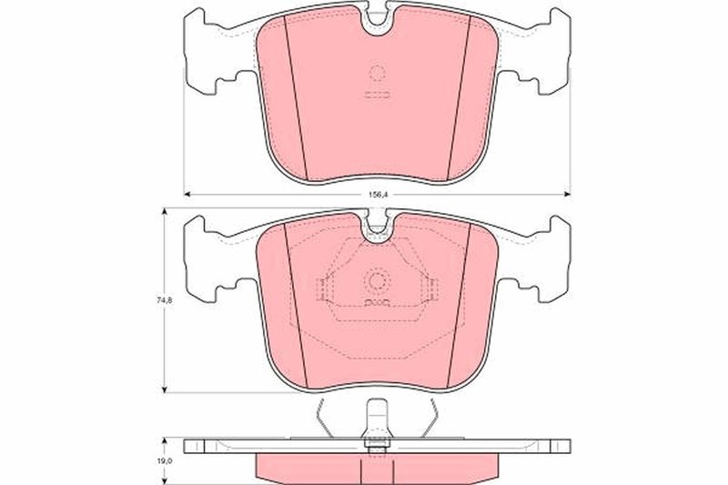 Brake Pad Set, disc brake TRW GDB1118