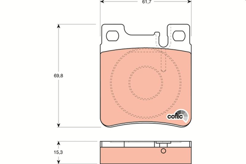 Brake Pad Set, disc brake TRW GDB1123