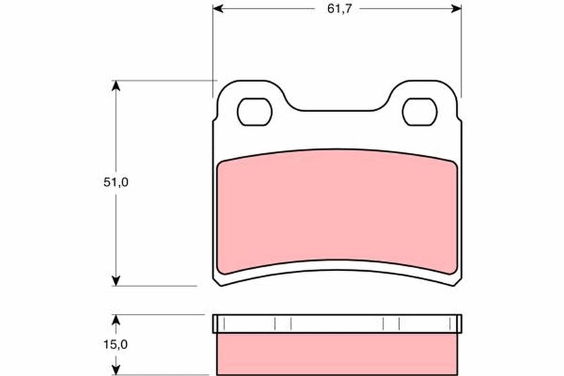 Brake Pad Set, disc brake TRW GDB1124