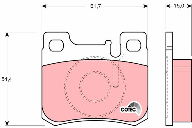 Brake Pad Set, disc brake TRW GDB1130