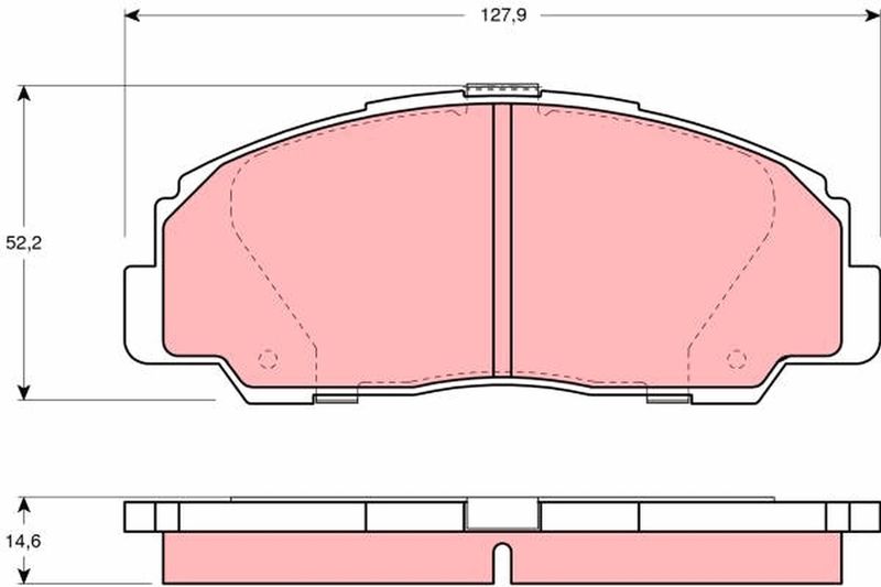 Stabdžių trinkelių rinkinys, diskinis stabdys TRW GDB1135