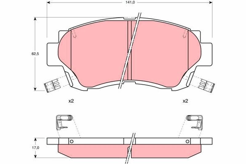 Brake Pad Set, disc brake TRW GDB1142